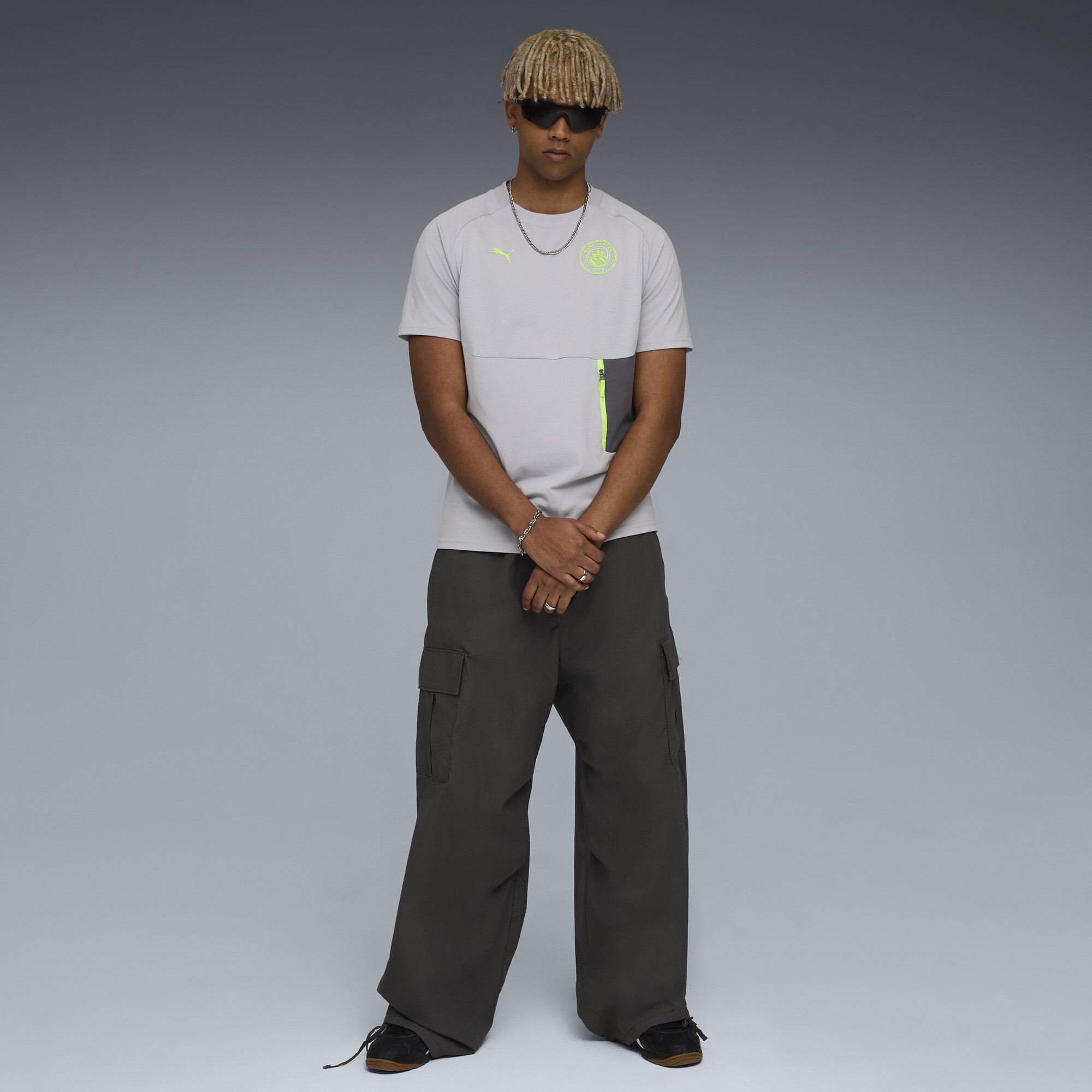 Manchester City PUMATECH T-shirt met zakje voor Heren, Groen/Grijs, Maat XXL thumbnail 4