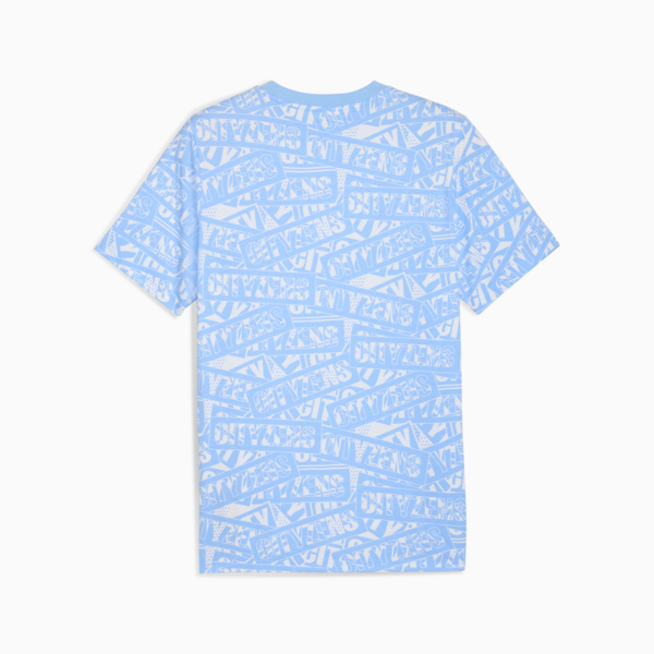 Remera estampada Manchester City ftblCULTURE para hombre, Team Light Blue-PUMA White, large-ARG