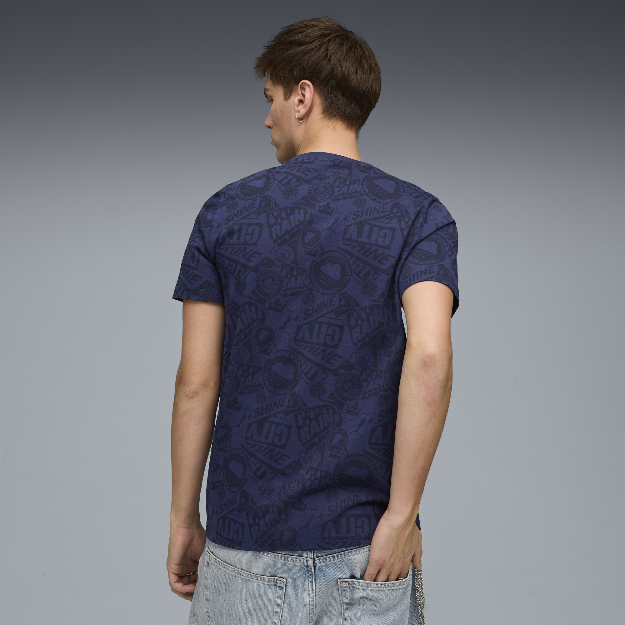 PUMA Manchester City FtblCulture T-shirt met all-over-print voor Heren, Blauw, Maat XS thumbnail 3