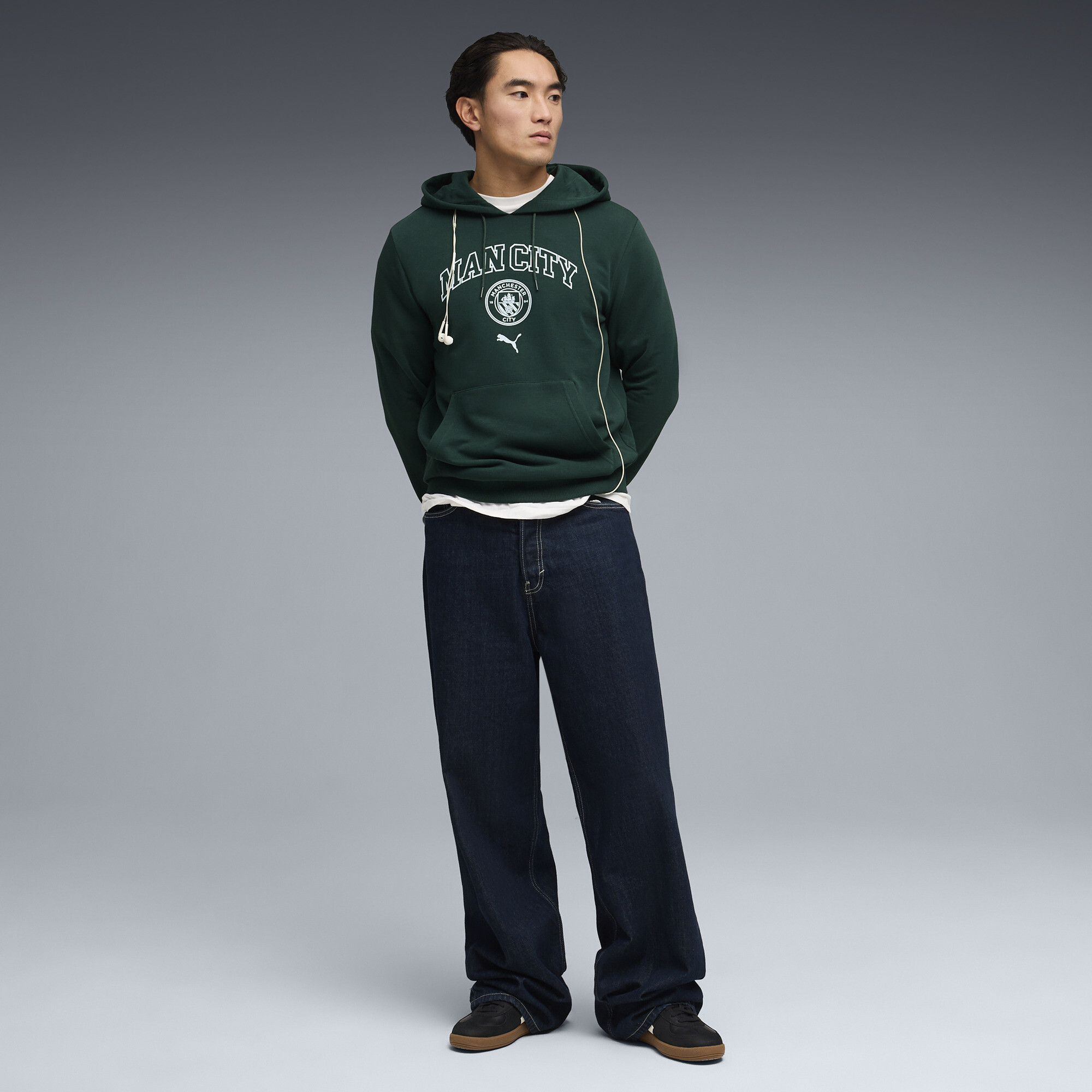 PUMA Manchester City FtblCulture hoodie voor Heren, Groen, Maat XXL thumbnail 2