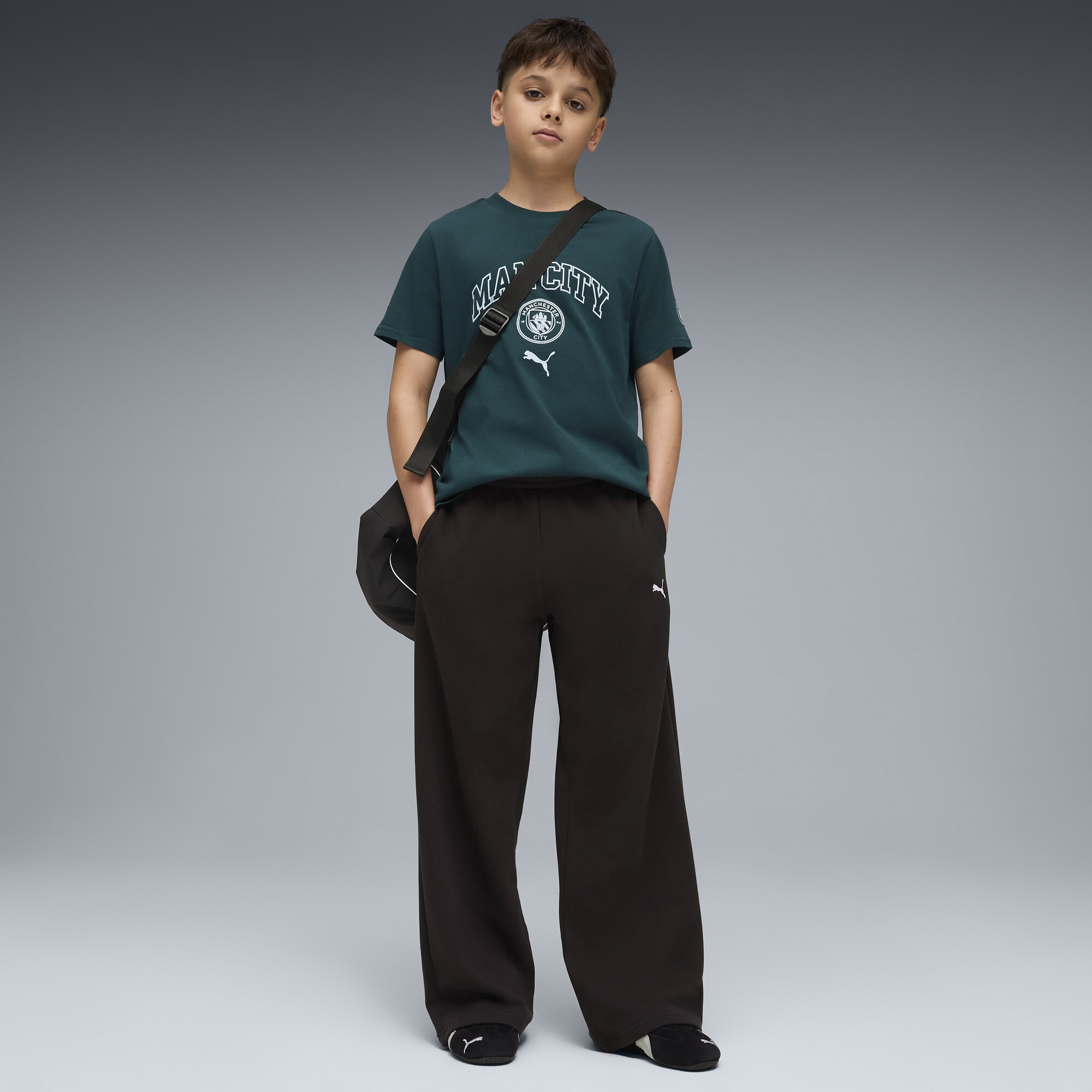 PUMA Manchester City FtblCulture T-shirt, Groen, Maat 7-8Y thumbnail 5