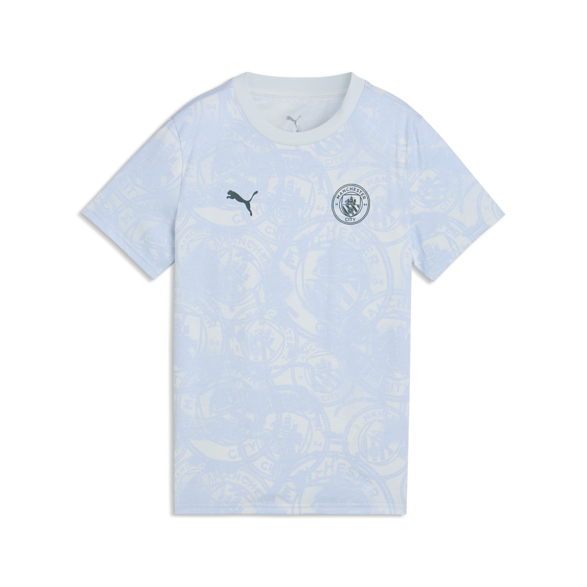 PUMA Manchester City FtblCulture T-shirt met all-over-print voor Heren, Blauw, Maat 7-8Y thumbnail 3