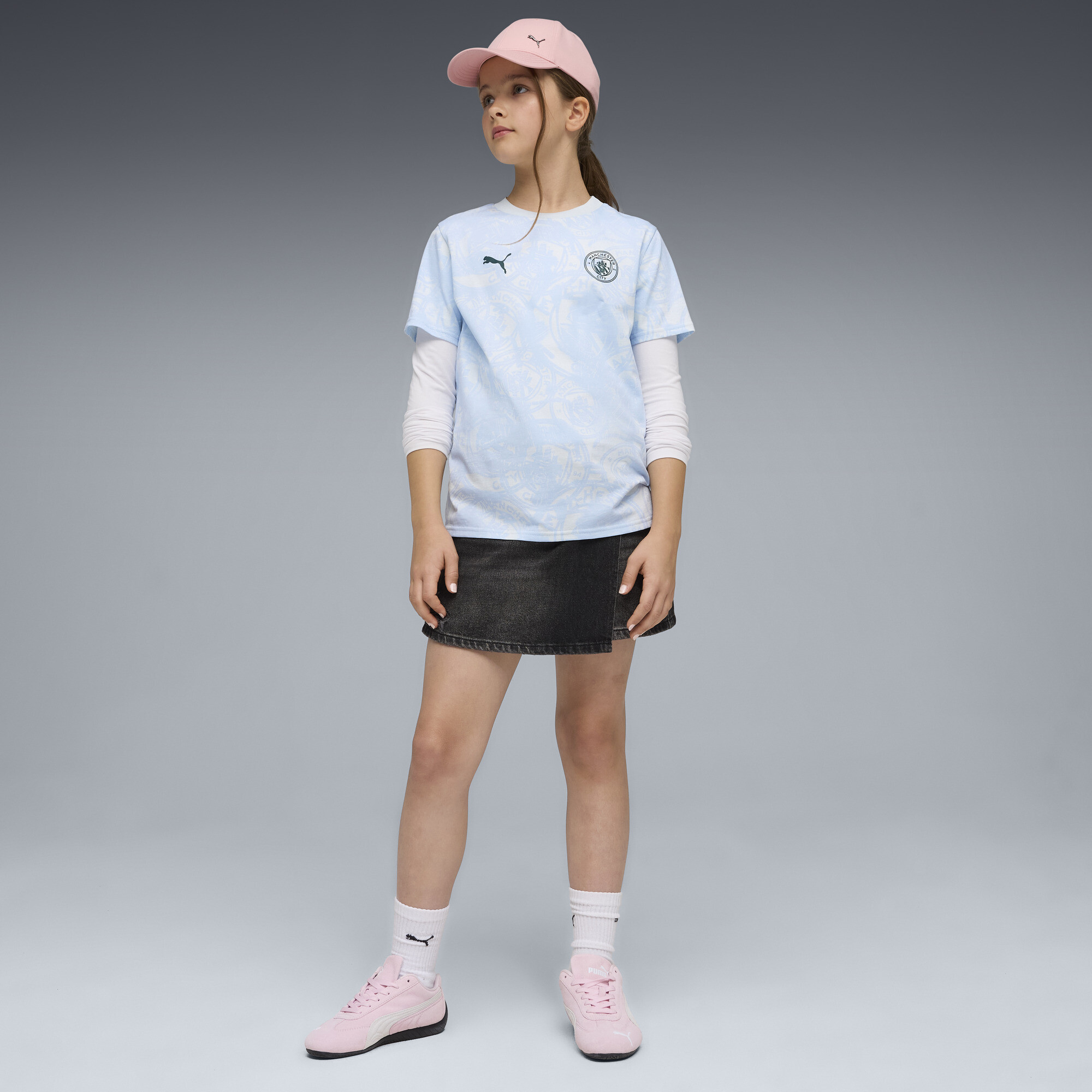 PUMA Manchester City FtblCulture T-shirt met all-over-print voor Heren, Blauw, Maat 7-8Y thumbnail 5