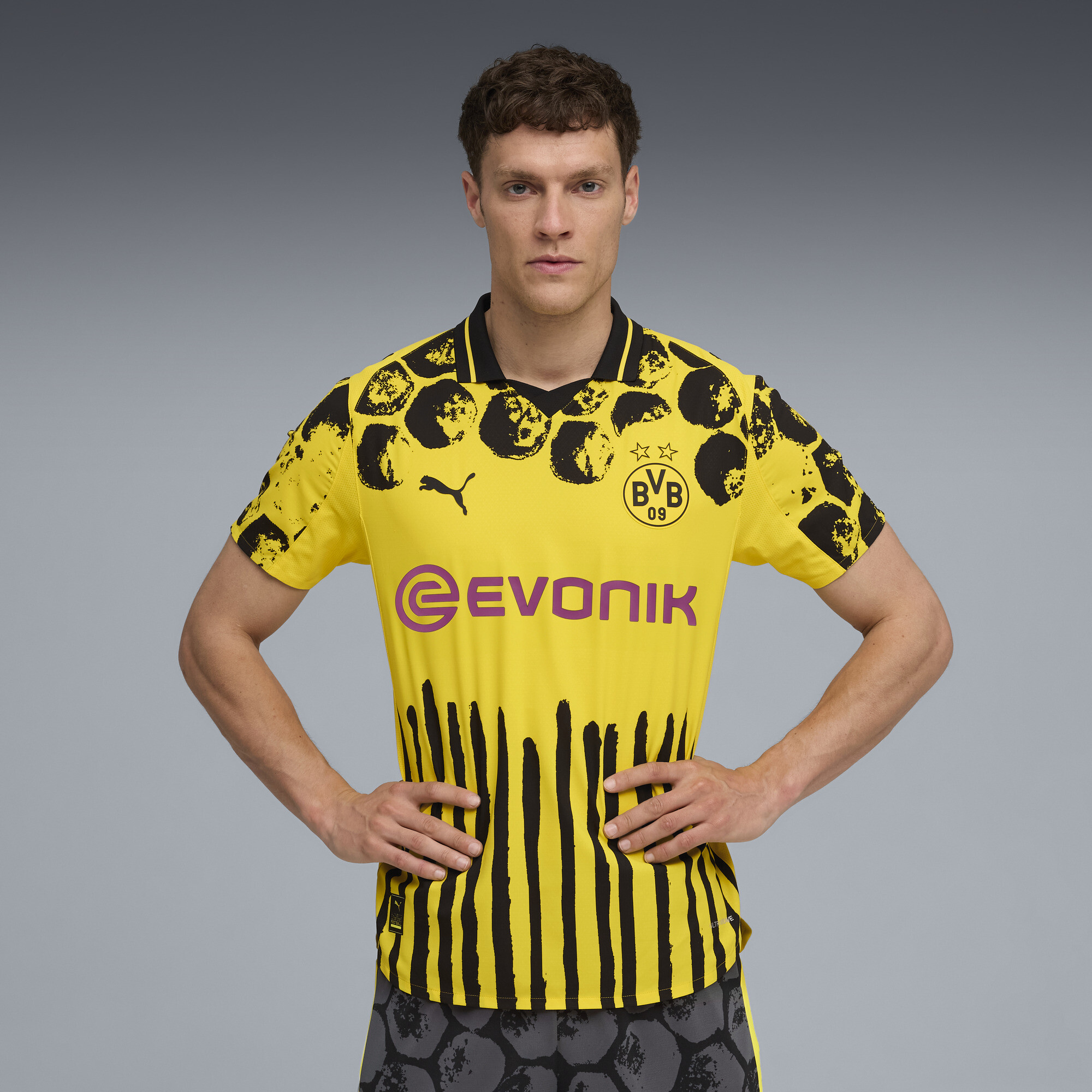 PUMA x KIDSUPER Borussia Dortmund Authentic Men's Soccer Jersey in Yellow, Size S