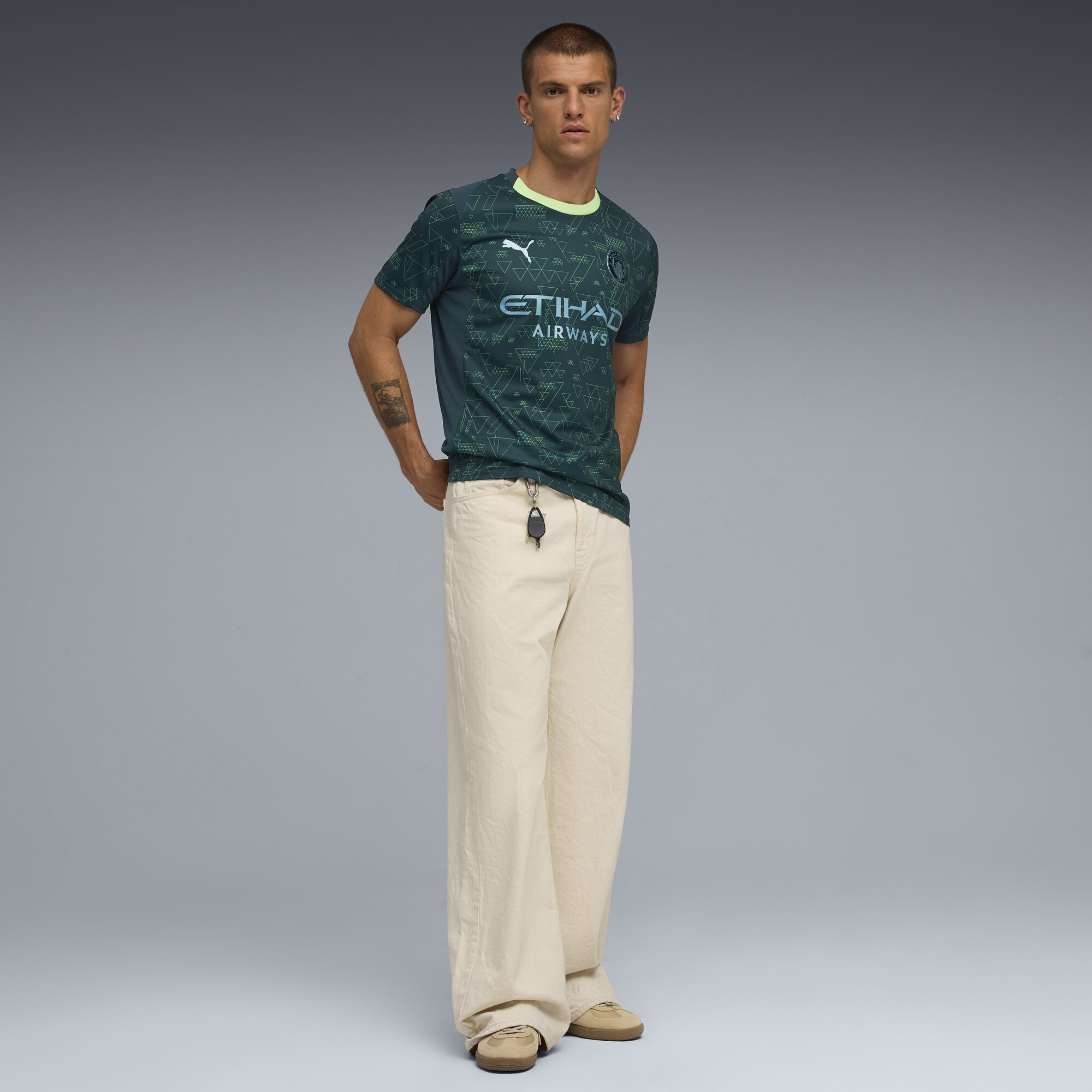 PUMA Manchester City 25/26 vierde shirt voor Heren, Groen, Maat XS thumbnail 5