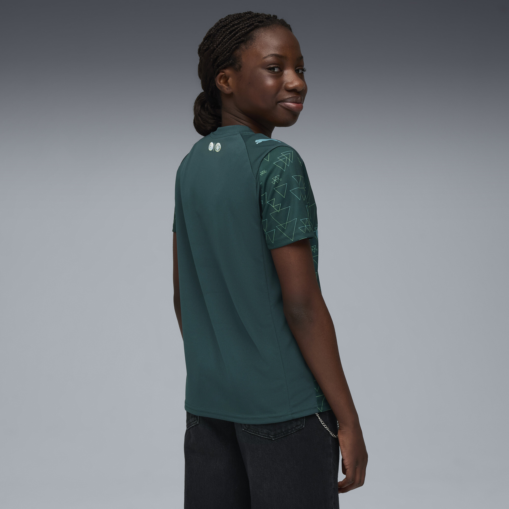 PUMA Manchester City 25/26 vierde shirt, Groen, Maat 7-8Y thumbnail 4