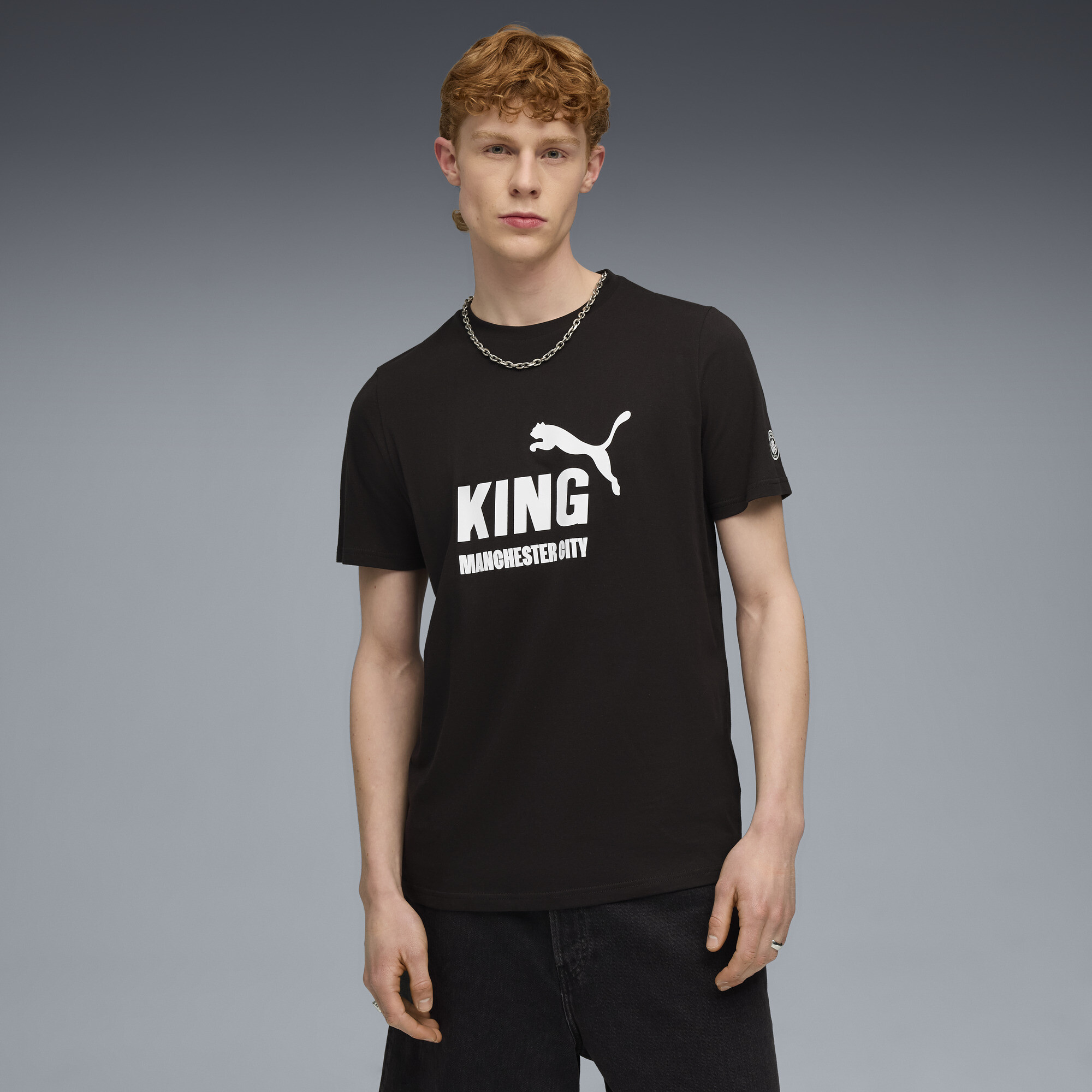 PUMA Manchester City KING Logo T-shirt voor Heren, Zwart, Maat XL thumbnail 6