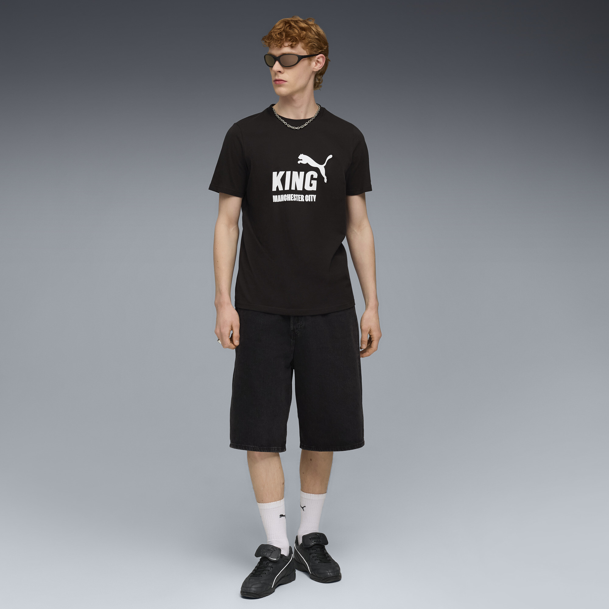 PUMA Manchester City KING Logo T-shirt voor Heren, Zwart, Maat XL thumbnail 4