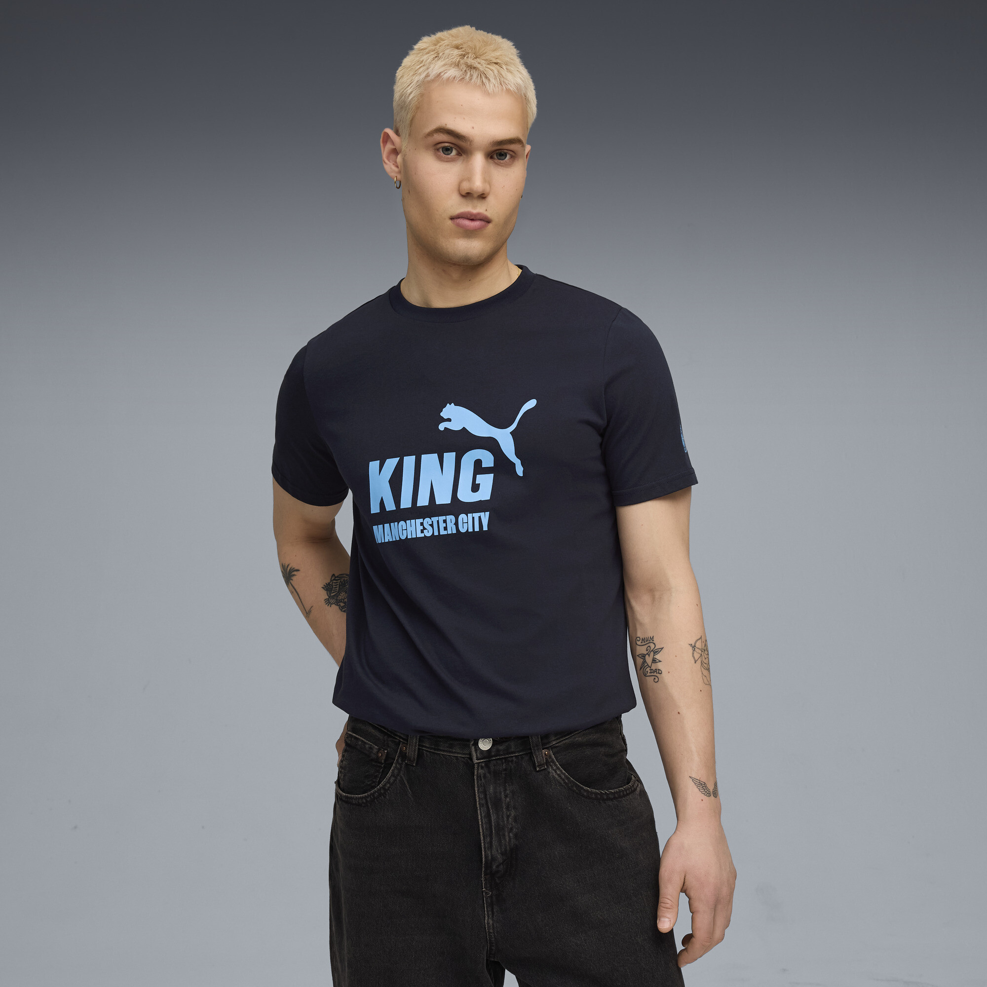 PUMA Manchester City KING Logo T-shirt voor Heren, Blauw, Maat M thumbnail 6