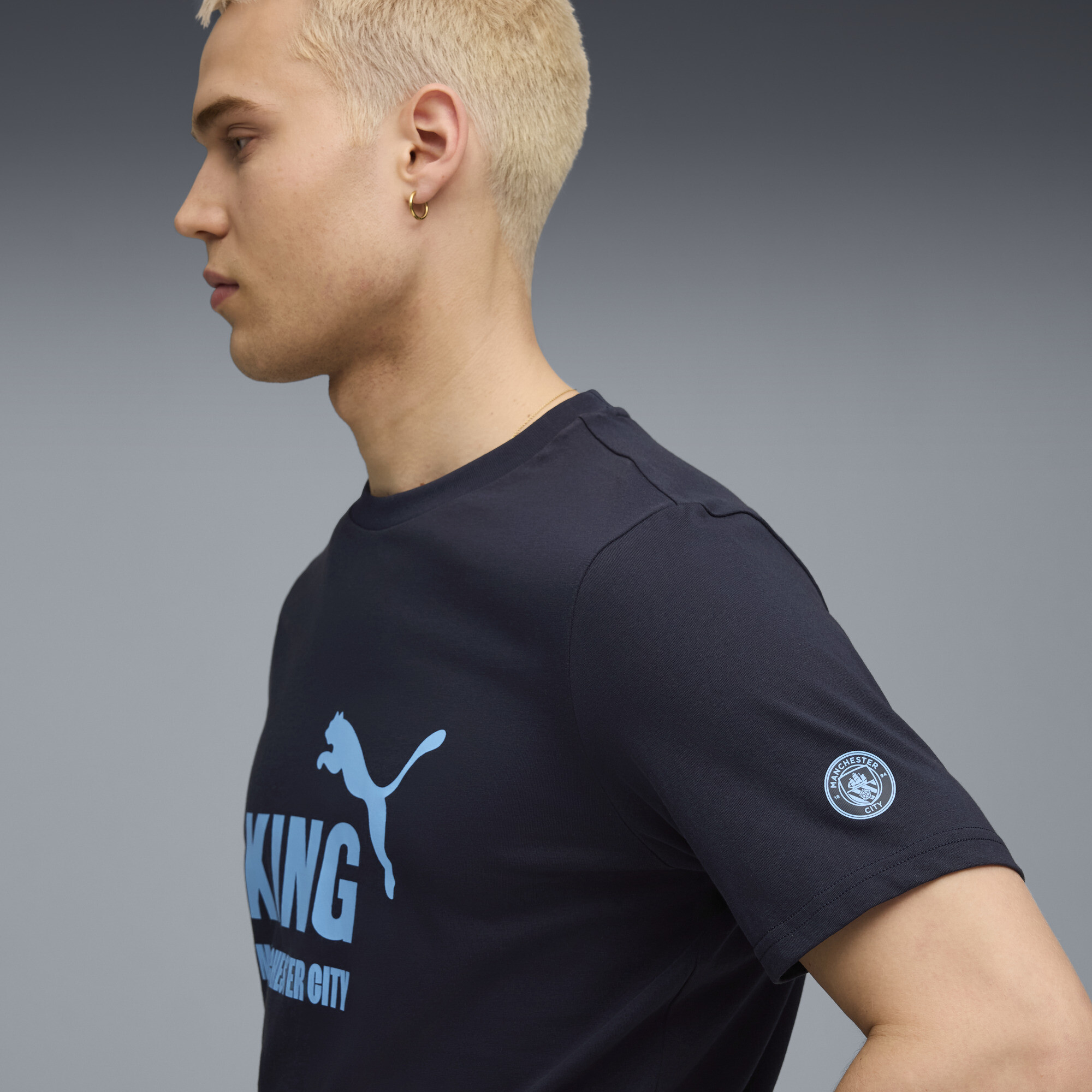 PUMA Manchester City KING Logo T-shirt voor Heren, Blauw, Maat M thumbnail 2