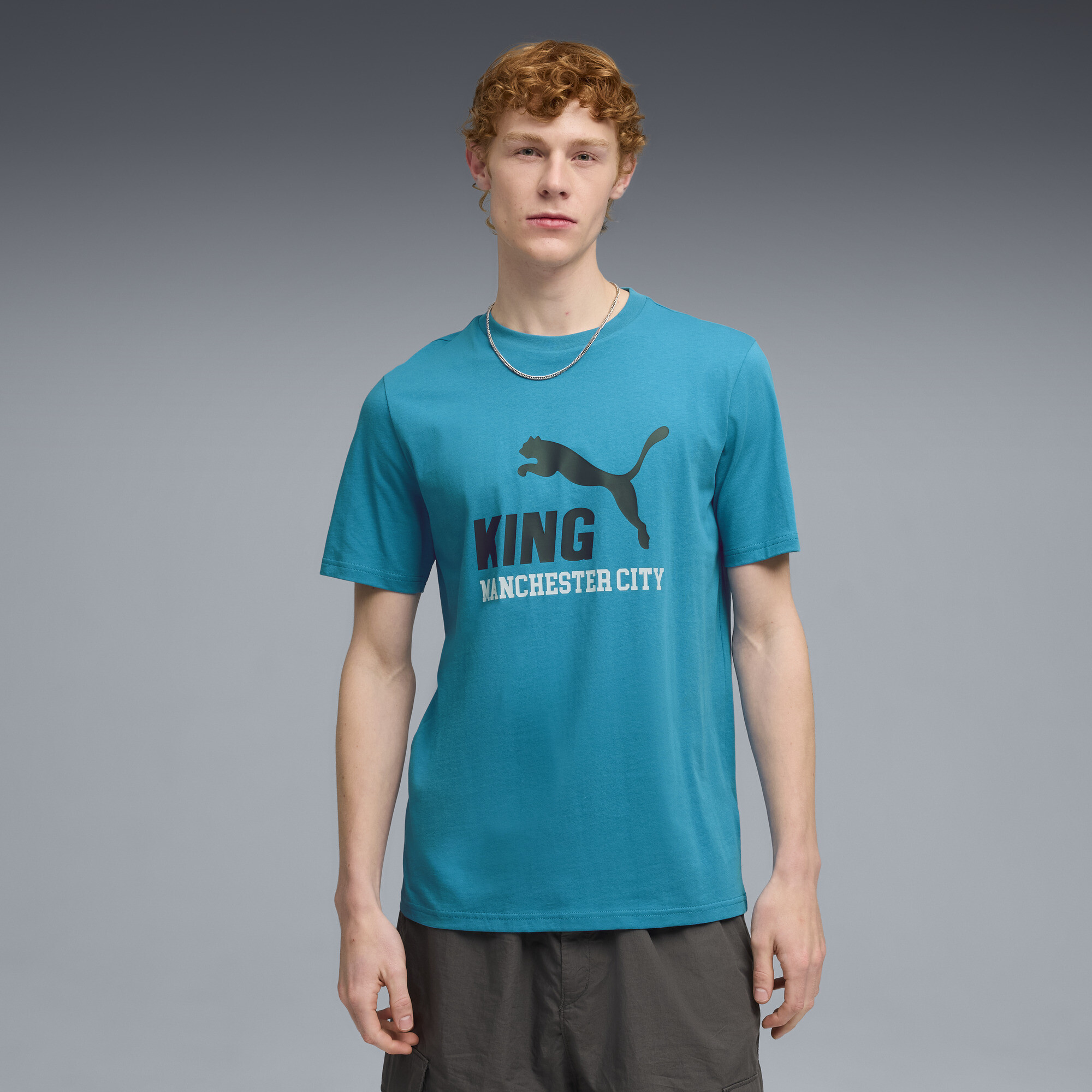 PUMA Manchester City KING Logo T-shirt voor Heren, Blauw, Maat L thumbnail 4