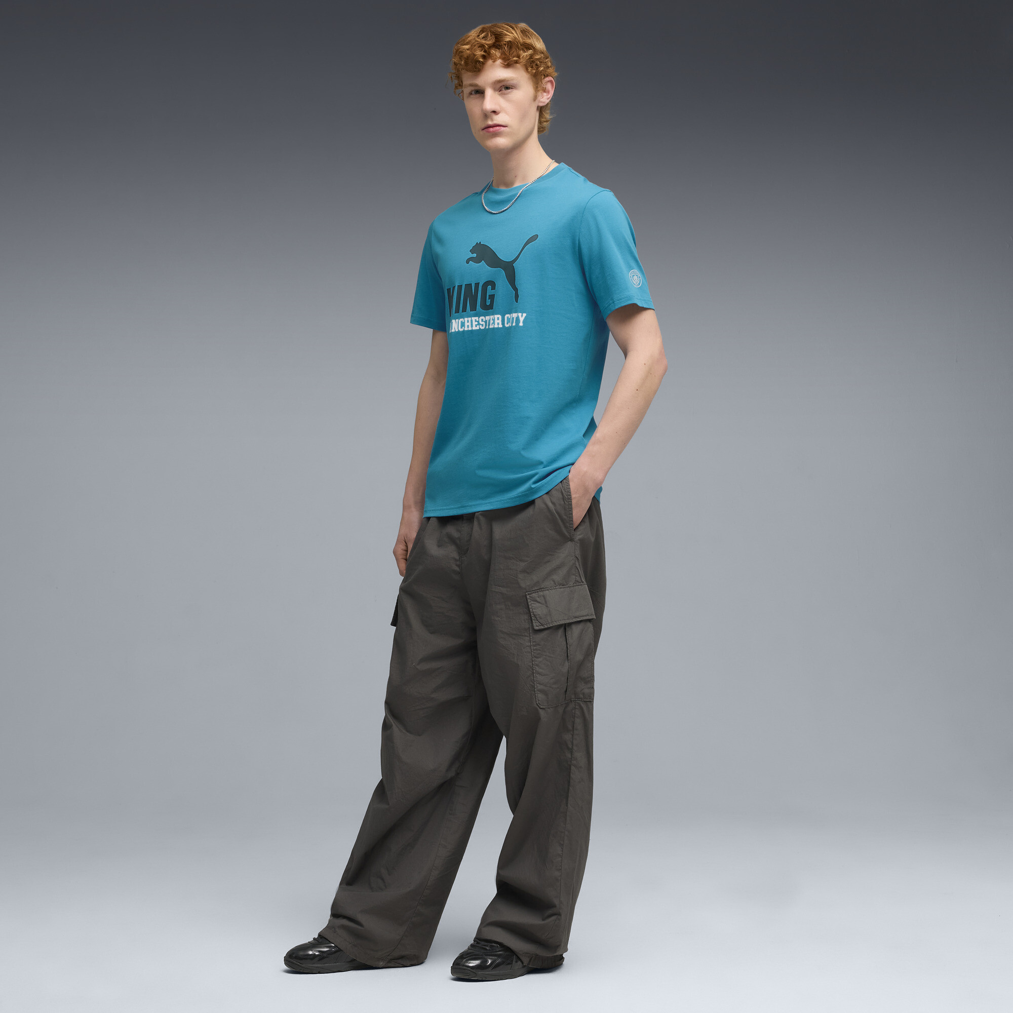 PUMA Manchester City KING Logo T-shirt voor Heren, Blauw, Maat L thumbnail 2