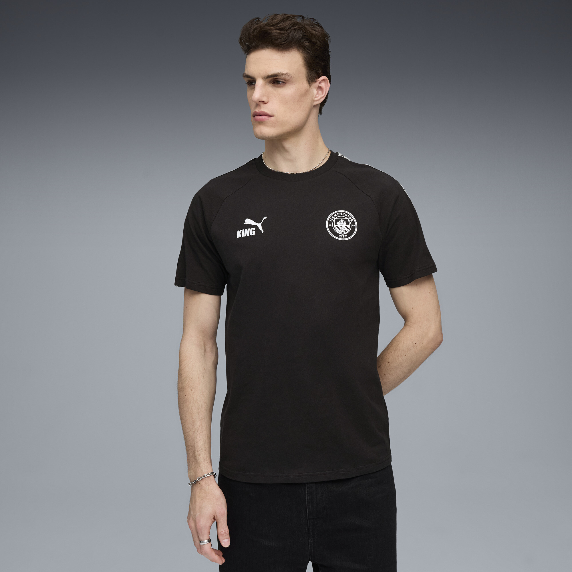 PUMA Manchester City KING T-shirt voor Heren, Zwart, Maat M thumbnail 6