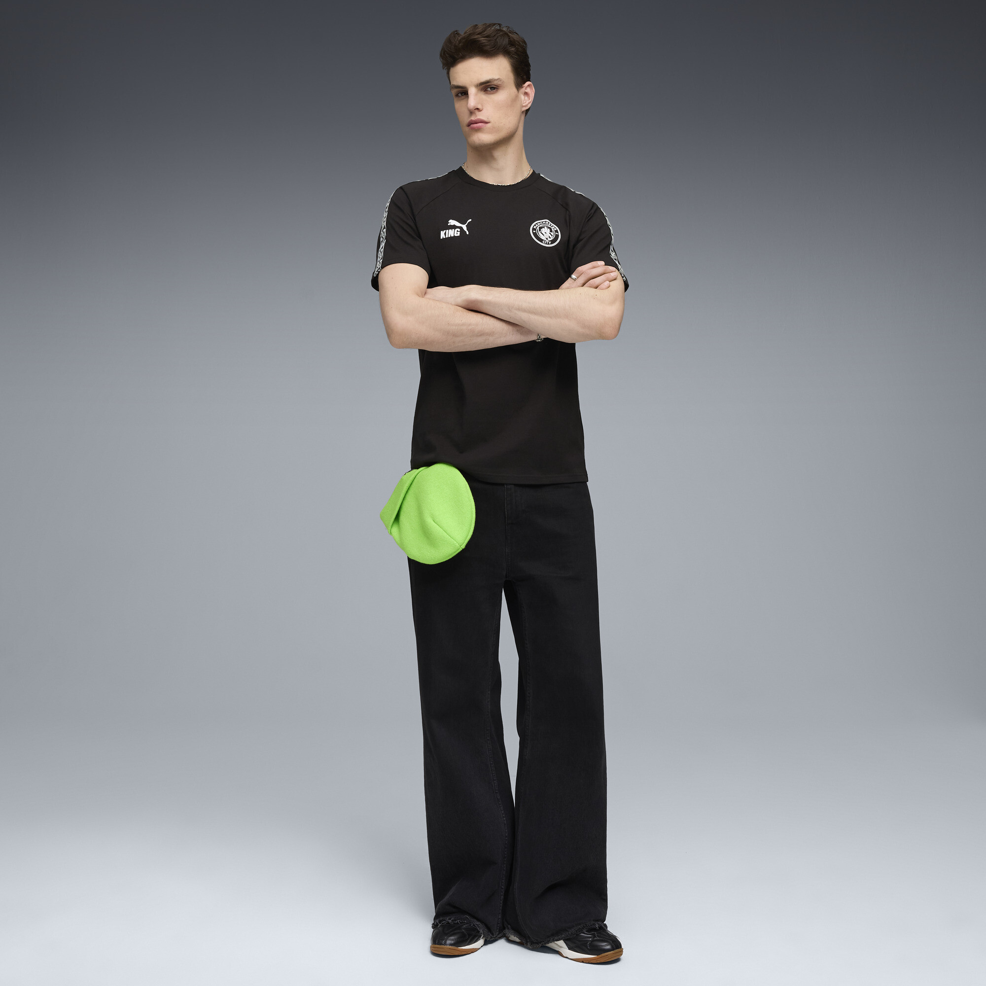PUMA Manchester City KING T-shirt voor Heren, Zwart, Maat M thumbnail 4