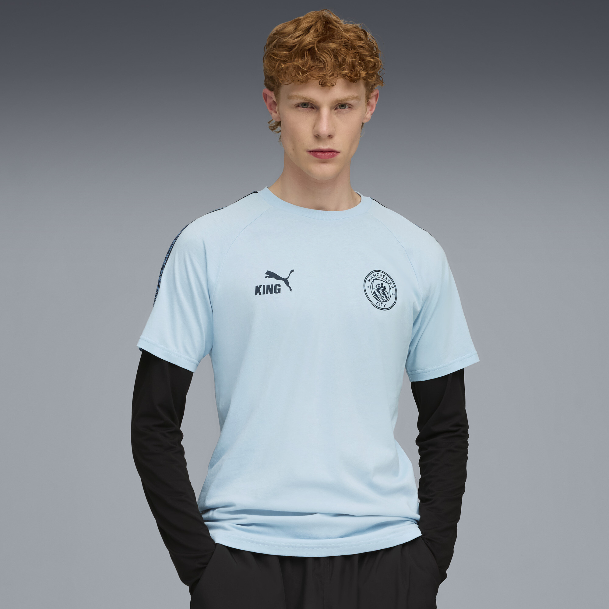 Puma Manchester City King T-shirt Men In Blue