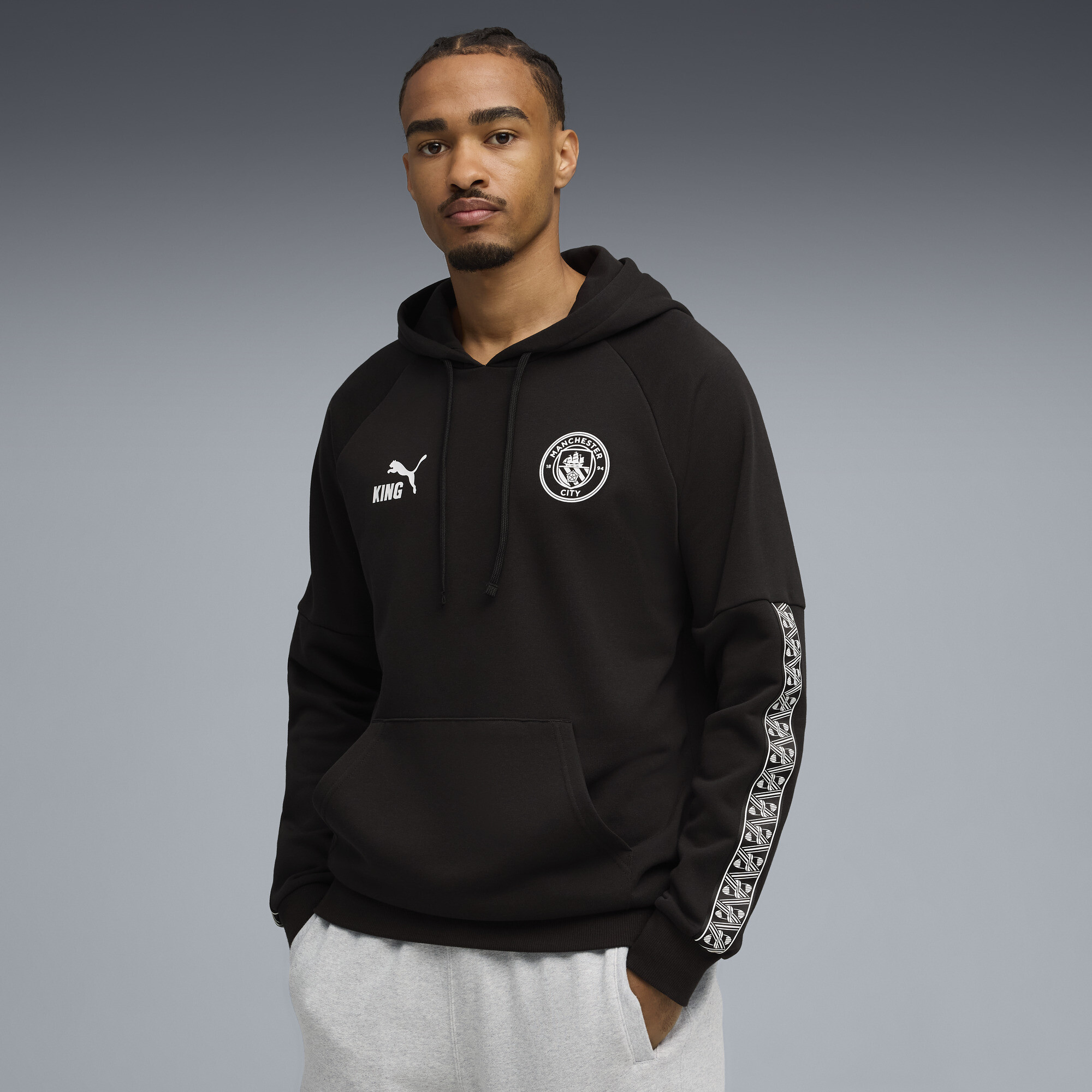 PUMA Manchester City KING hoodie voor Heren, Zwart, Maat XS thumbnail 6