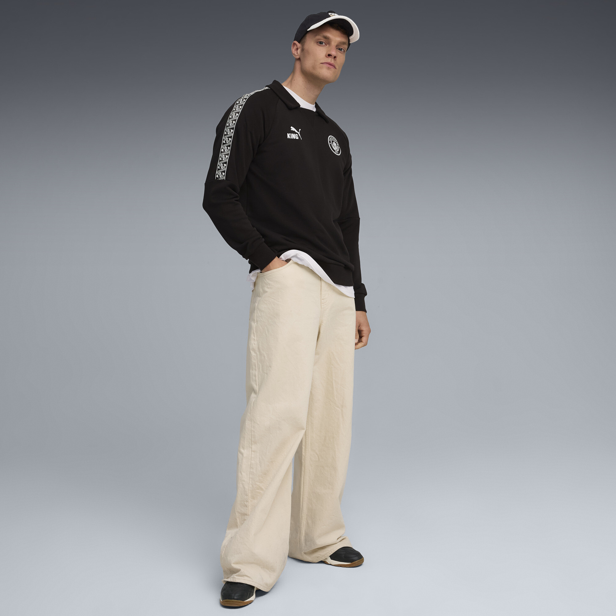 PUMA Manchester City KING Drill top voor Heren, Zwart, Maat XL thumbnail 4