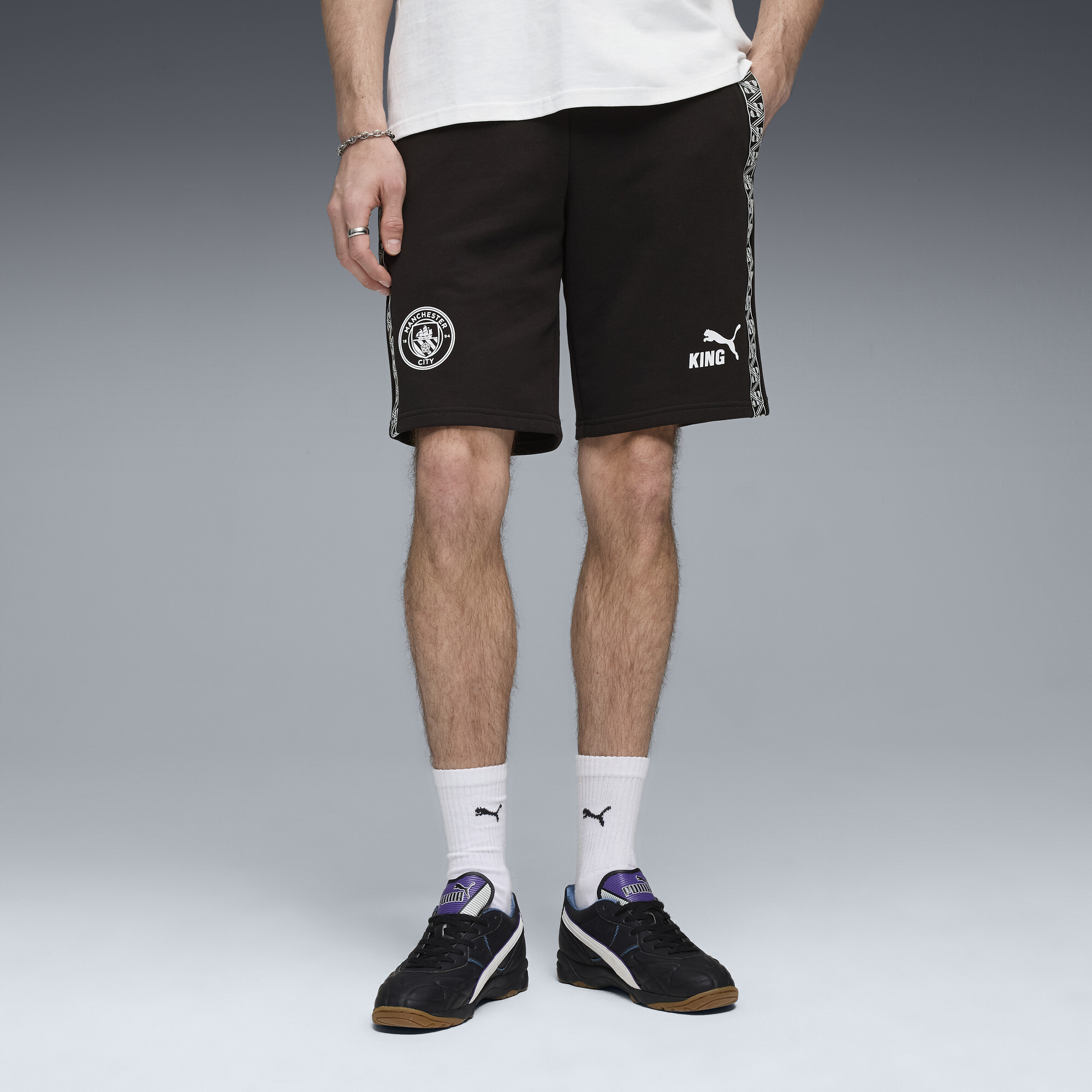 PUMA Manchester City KING sweatshort voor Heren, Zwart, Maat XXL thumbnail 6