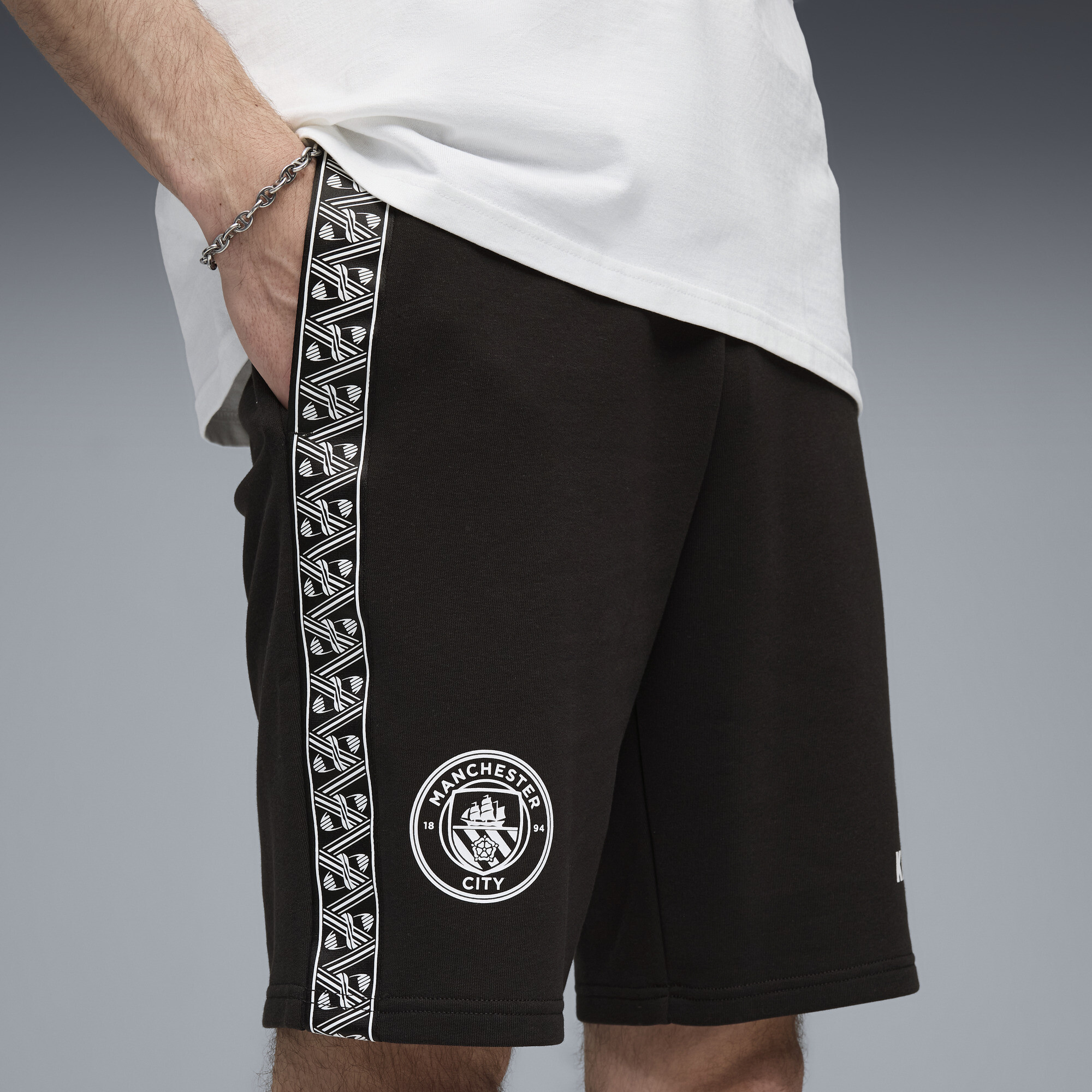 PUMA Manchester City KING sweatshort voor Heren, Zwart, Maat XXL thumbnail 5