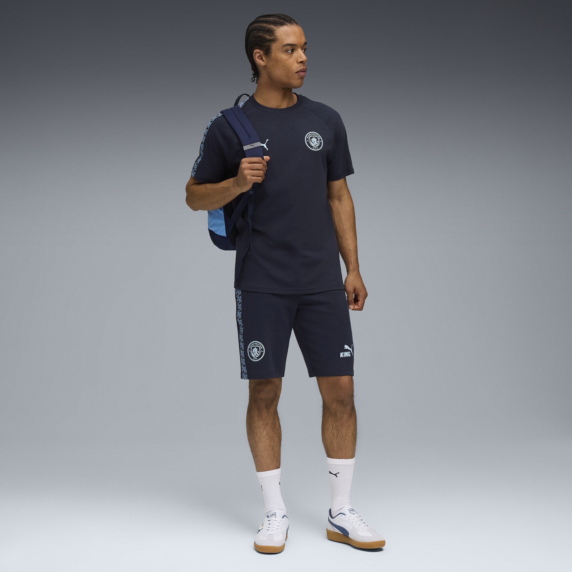 PUMA Manchester City KING sweatshort voor Heren, Blauw, Maat M thumbnail 4
