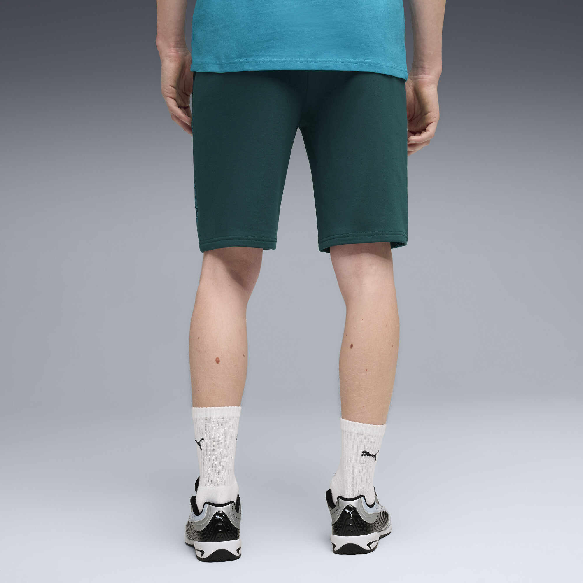 PUMA Manchester City KING sweatshort voor Heren, Blauw/Groen, Maat XXL thumbnail 3