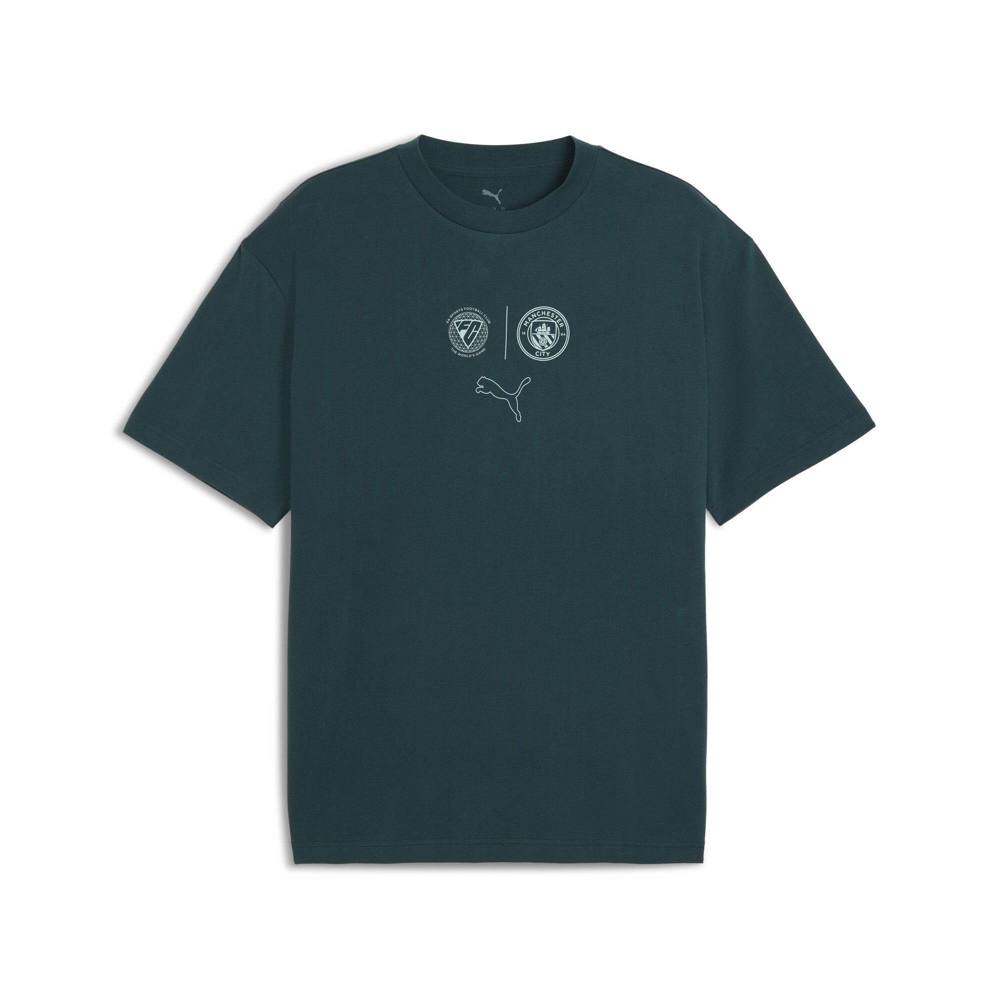 PUMA Manchester City FtblStatement Cellerator uniseks T-shirt, Groen, Maat S thumbnail 3