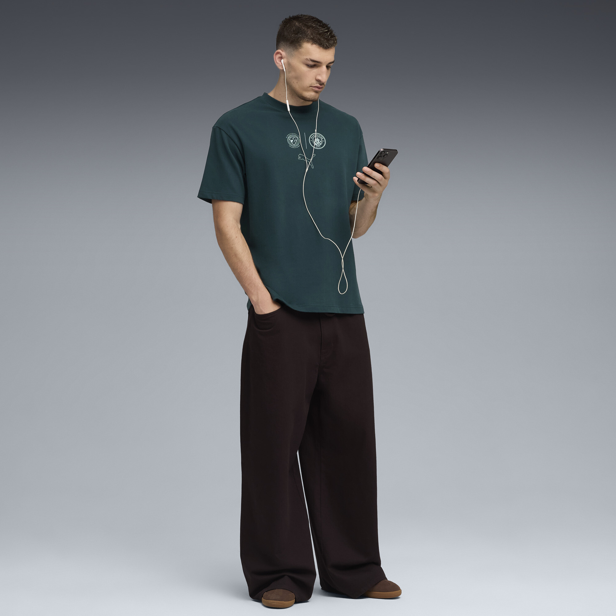 PUMA Manchester City FtblStatement Cellerator uniseks T-shirt, Groen, Maat S thumbnail 6