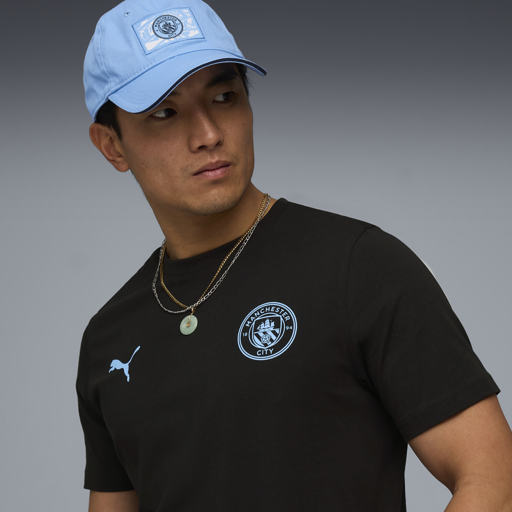 PUMA Manchester City FtblEssentials T-shirt voor Heren, Blauw/Zwart, Maat XL thumbnail 2