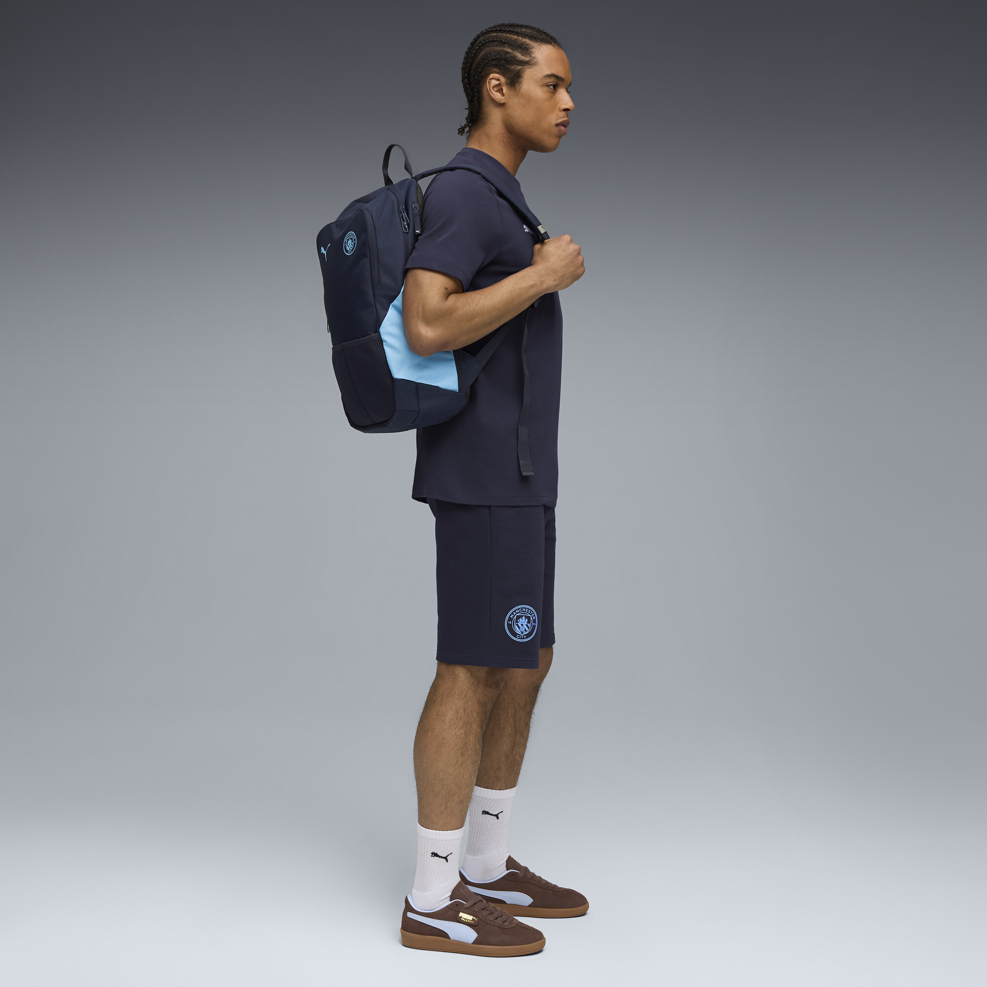 PUMA Manchester City FtblEssentials short voor Heren, Blauw, Maat L thumbnail 4