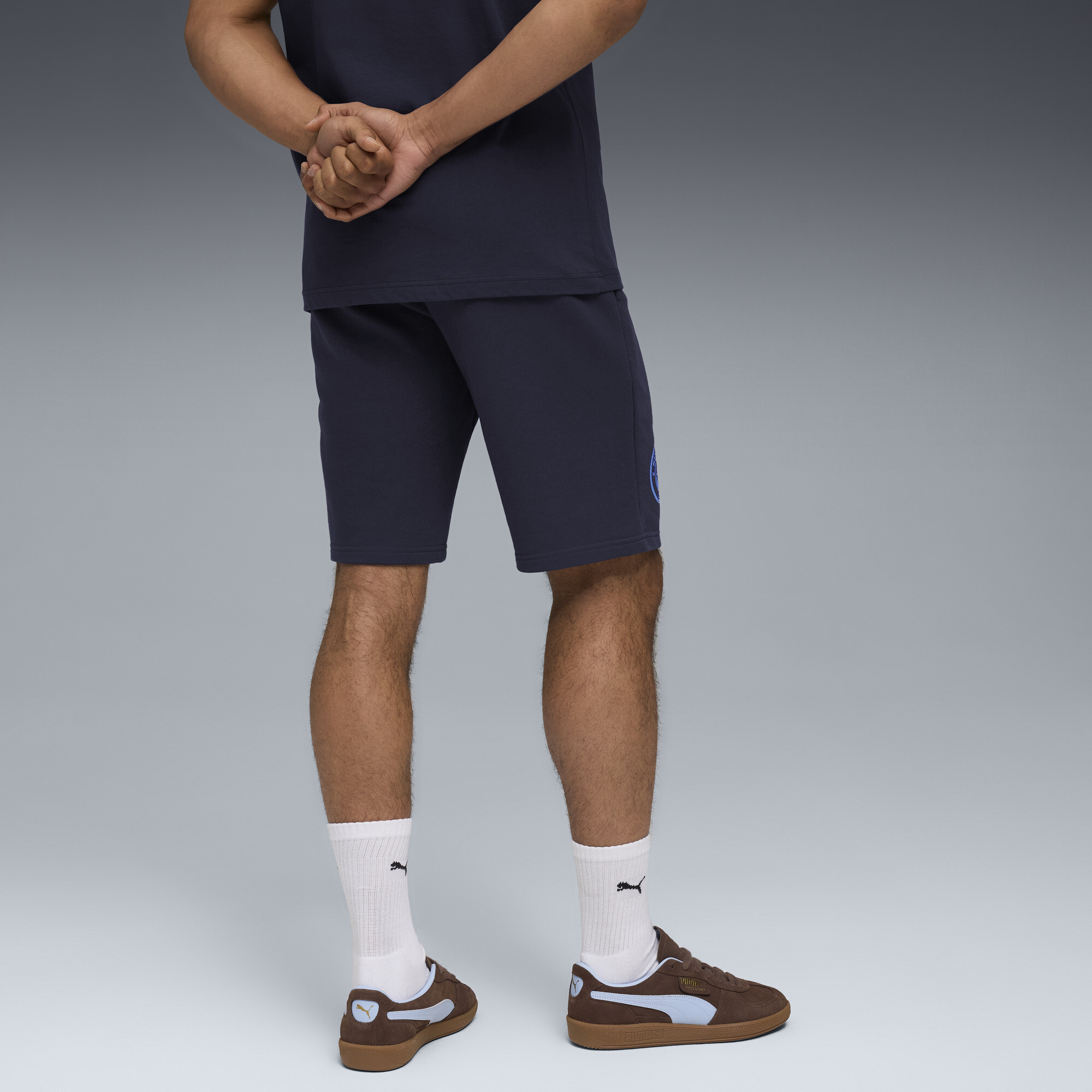 PUMA Manchester City FtblEssentials short voor Heren, Blauw, Maat L thumbnail 3