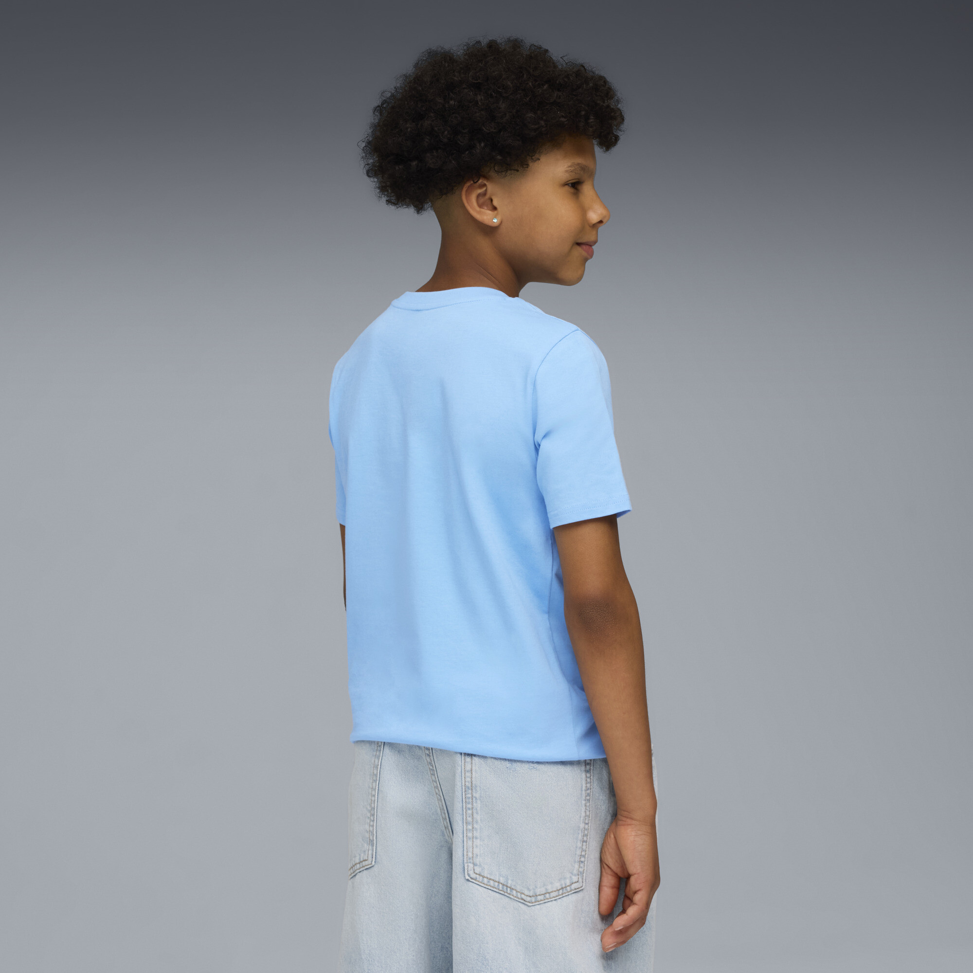 PUMA Manchester City FtblEssentials T-shirt voor Heren, Blauw/Wit, Maat 9-10Y thumbnail 5