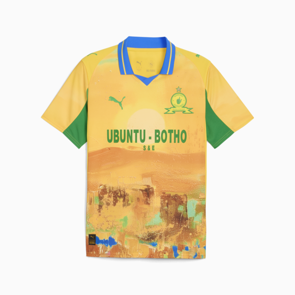 KIDSUPER x MAMELODI SUNDOWNS Jersey Men, Pelé Yellow-Fast Green, large-ZAF