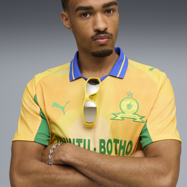 KIDSUPER x MAMELODI SUNDOWNS Jersey Men, Pelé Yellow-Fast Green, large-ZAF