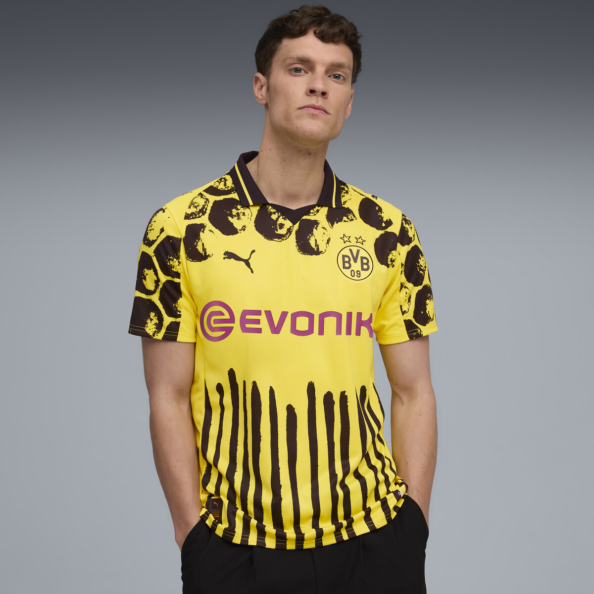 KIDSUPER x BORUSSIA DORTMUND Jersey Men in Faster Yellow/Black by PUMA, Small