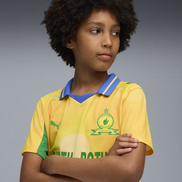 KIDSUPER x MAMELODI SUNDOWNS Jersey Youth, Pelé Yellow-Fast Green, large-ZAF
