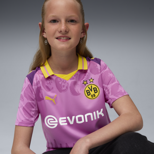KIDSUPER x BORUSSIA DORTMUND Jersey Youth, Mauve Pop-Faster Yellow, large-MEX