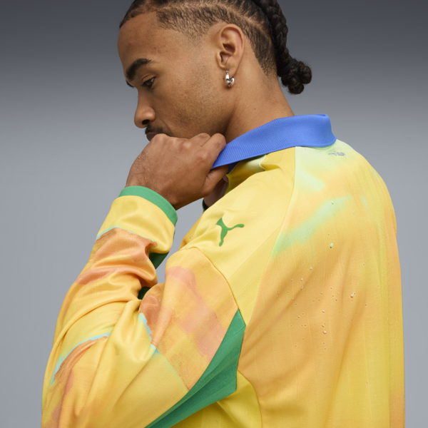 KIDSUPER x MAMELODI SUNDOWNS Retro Shirt Men, Pelé Yellow-Fast Green, large-ZAF