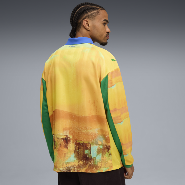 KIDSUPER x MAMELODI SUNDOWNS Retro Shirt Men, Pelé Yellow-Fast Green, large-ZAF