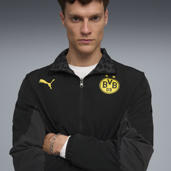 Chamarra reversible KID SUPER x BORUSSIA DORTMUND para hombre, PUMA Black-Faster Yellow, large-MEX