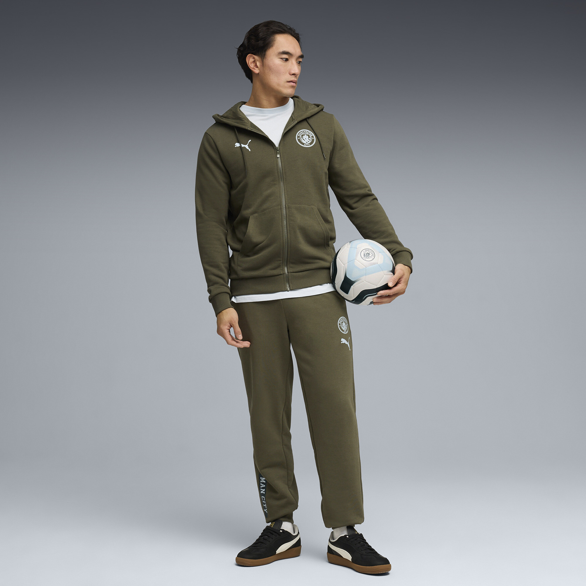 PUMA Manchester City FtblCulture jack met capuchon voor Heren, Groen, Maat XS thumbnail 2