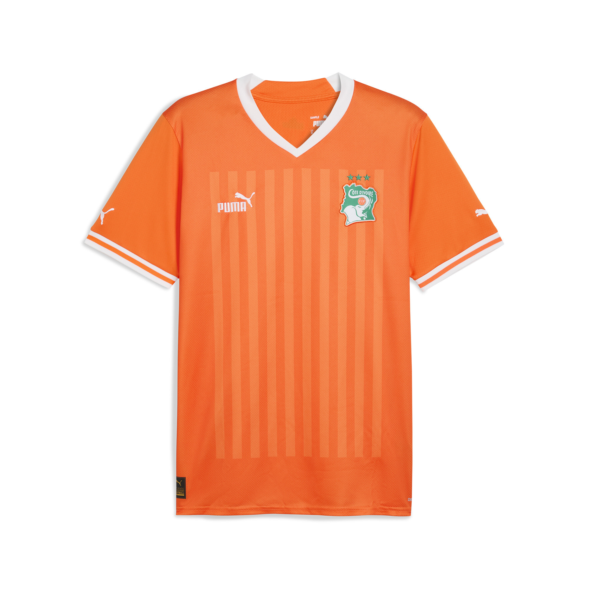 Puma Elfenbeinküste Heimtrikot Herren (2023 AFCON Champions) | Mit Print | Vibrant Orange/White | Größe: XS