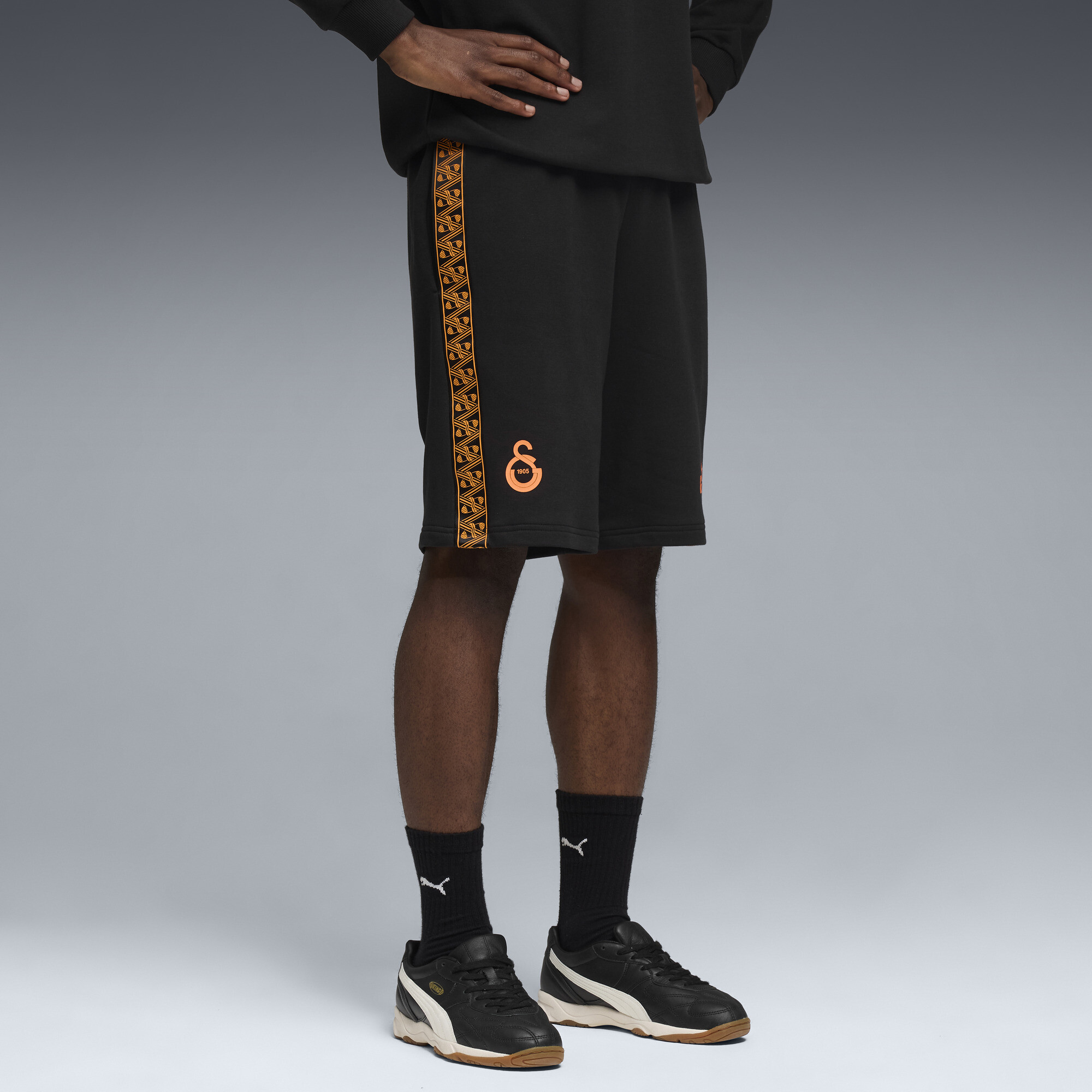 PUMA Galatasaray SK KING sweatshort voor Heren, Zwart/Rood/Oranje, Maat S thumbnail 6