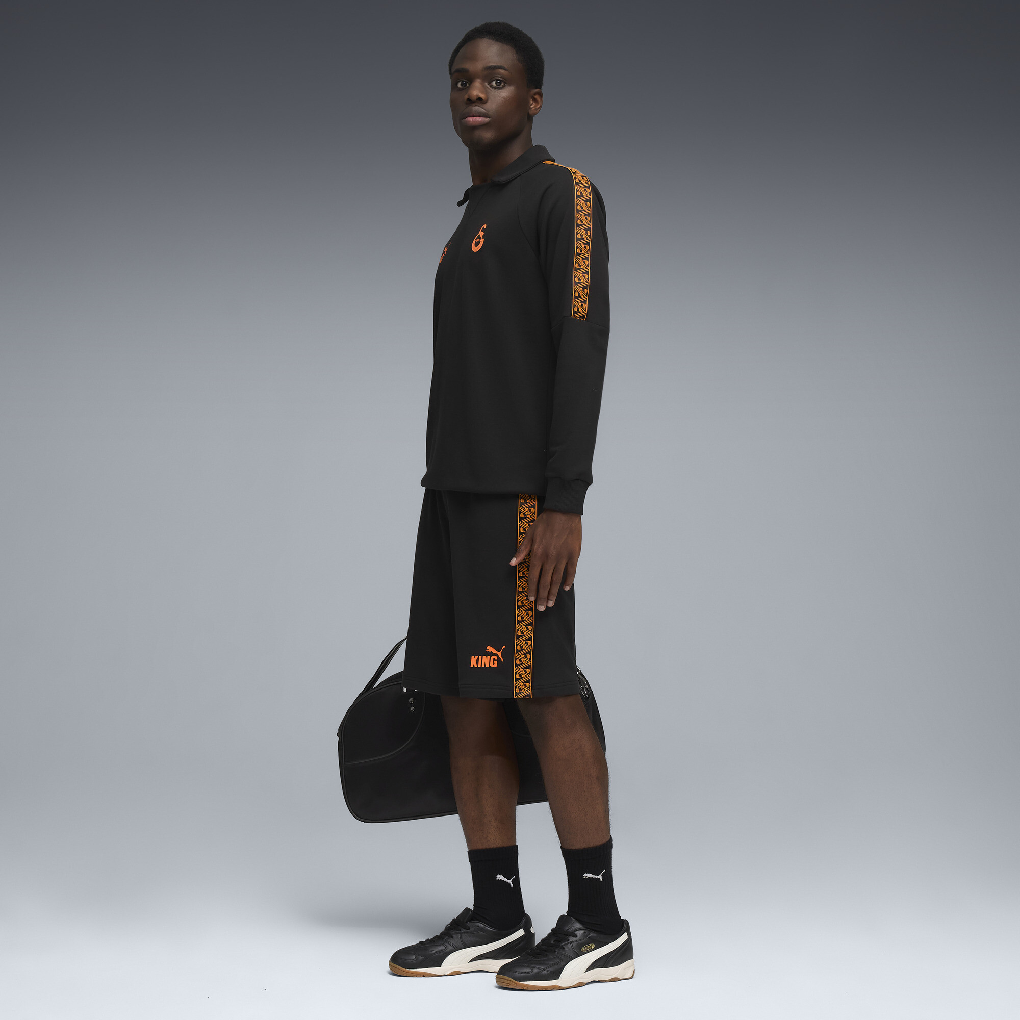 PUMA Galatasaray SK KING sweatshort voor Heren, Zwart/Rood/Oranje, Maat S thumbnail 4