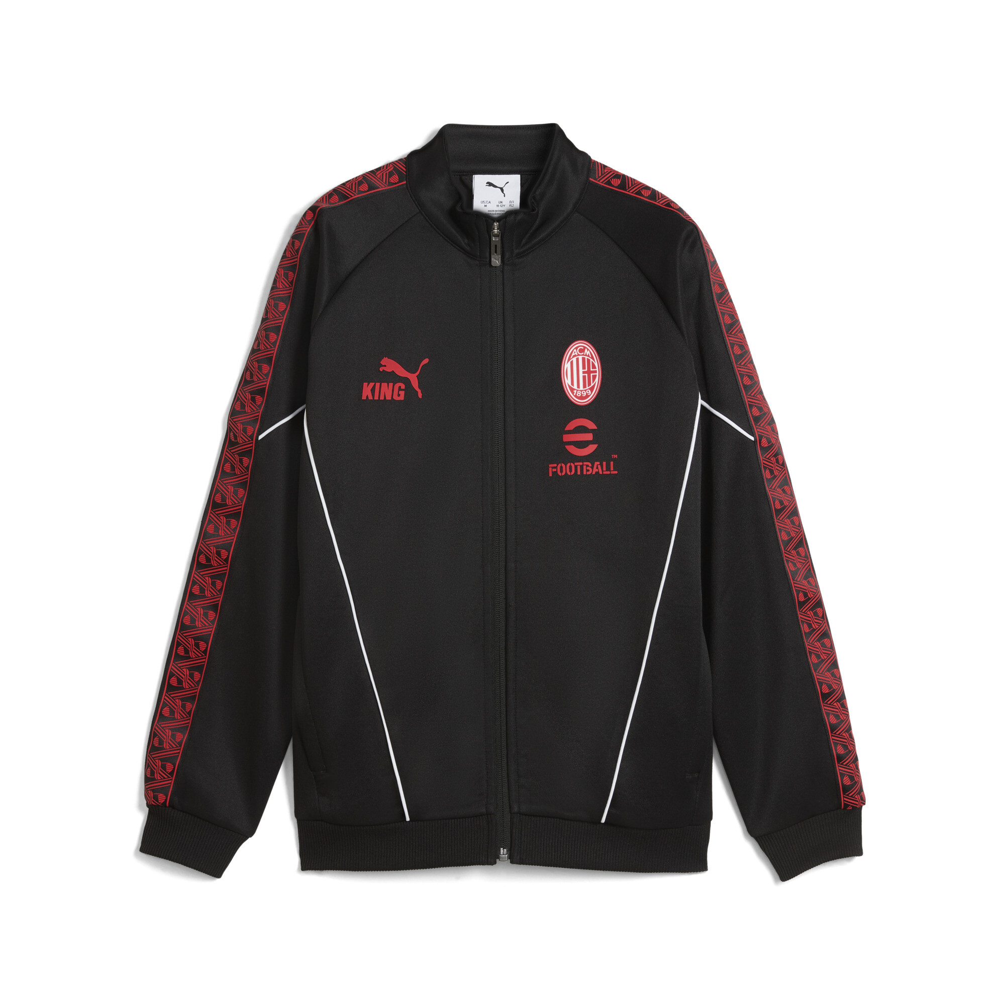 PUMA AC Milan KING Anthem jack, Zwart/Rood, Maat 13-14Y thumbnail 3