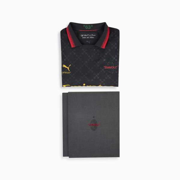 Camiseta original AC MILAN x OFF-WHITE™ para hombre, PUMA Black-Power Green, large-ARG