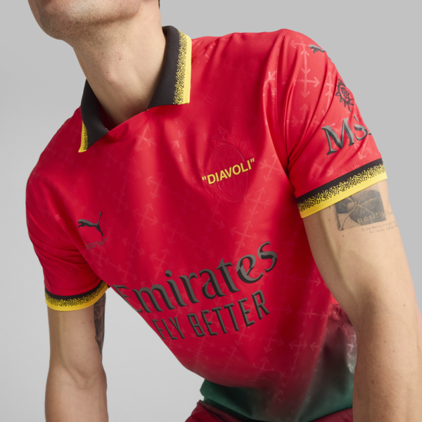 AC MILAN x OFF-WHITE™ Authentic Jersey Men, For All Time Red-PUMA Black, large-MEX