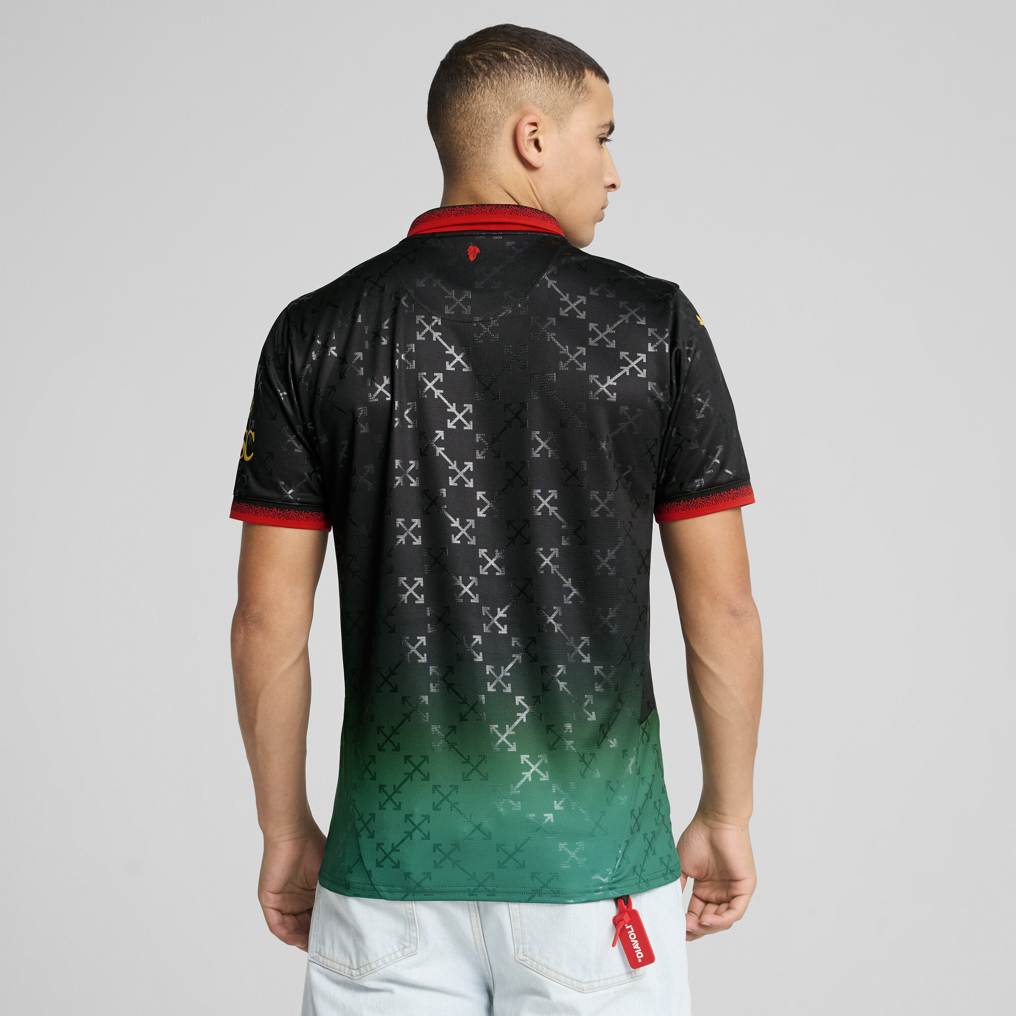 PUMA AC MILAN x OFF-Witâ¢ Replica shirt voor Heren, Groen/Zwart, Maat M thumbnail 6