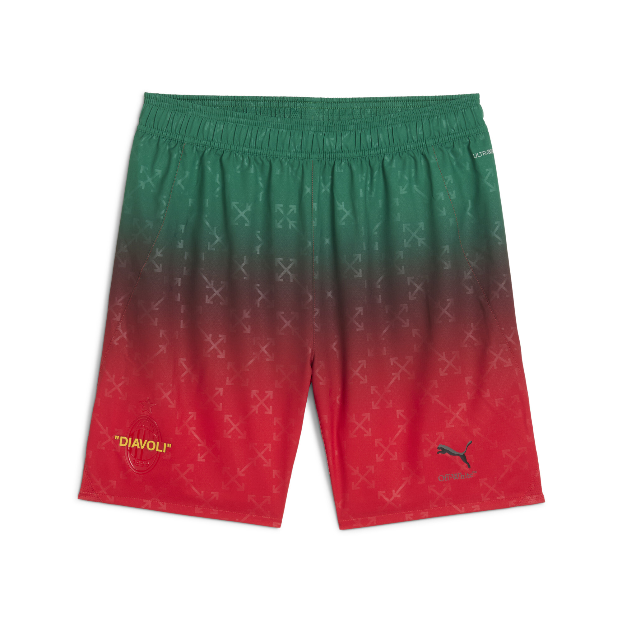 PUMA AC MILAN x OFF-Witâ¢ Authentic short voor Heren, Zwart/Rood, Maat M thumbnail 3