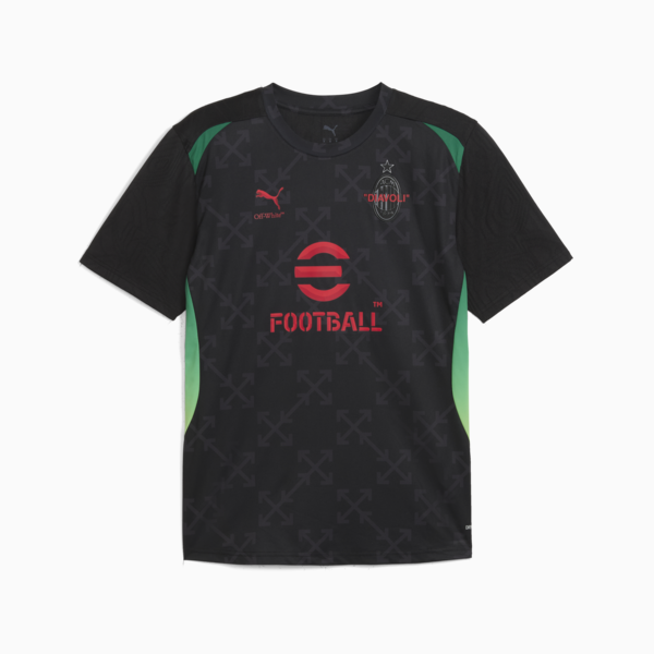 Camiseta prepartido AC MILAN x OFF-WHITE™ para hombre, PUMA Black-For All Time Red, large-ARG