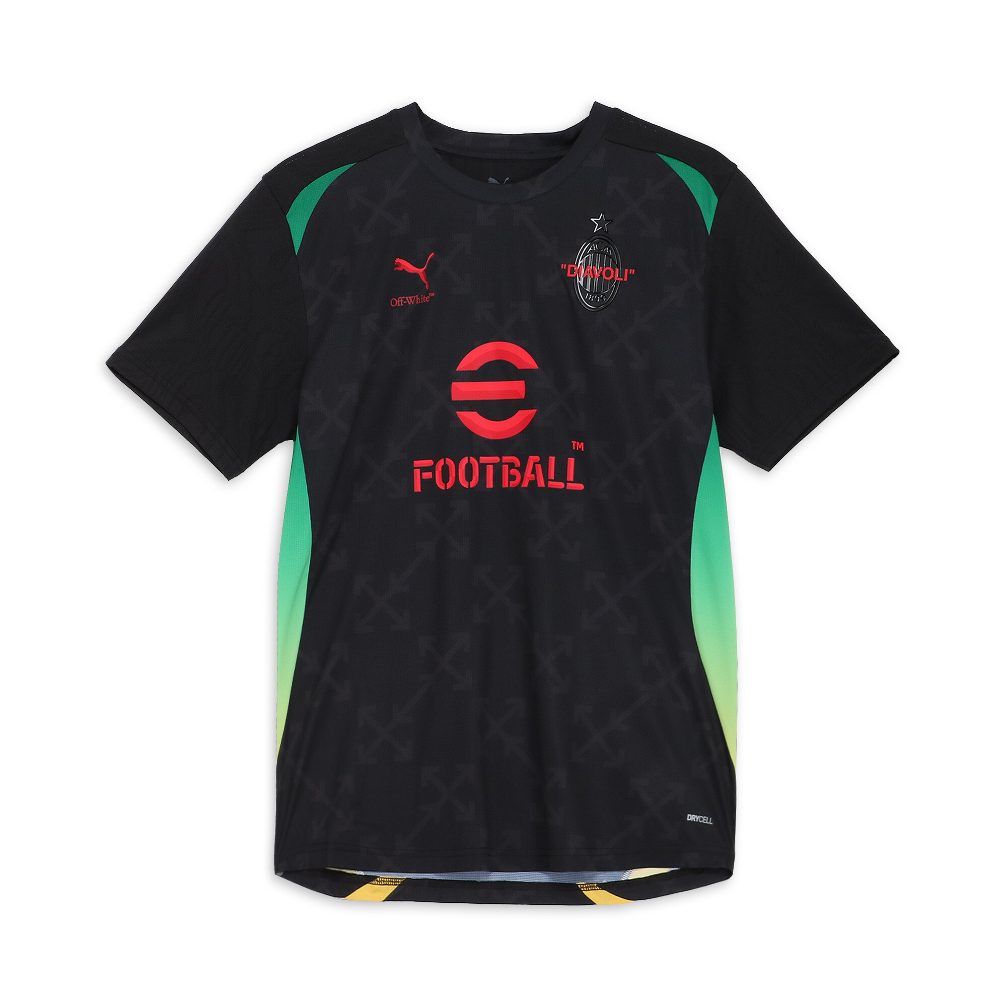 メンズ ACミラン x Off-White プレマッチ 半袖 シャツ